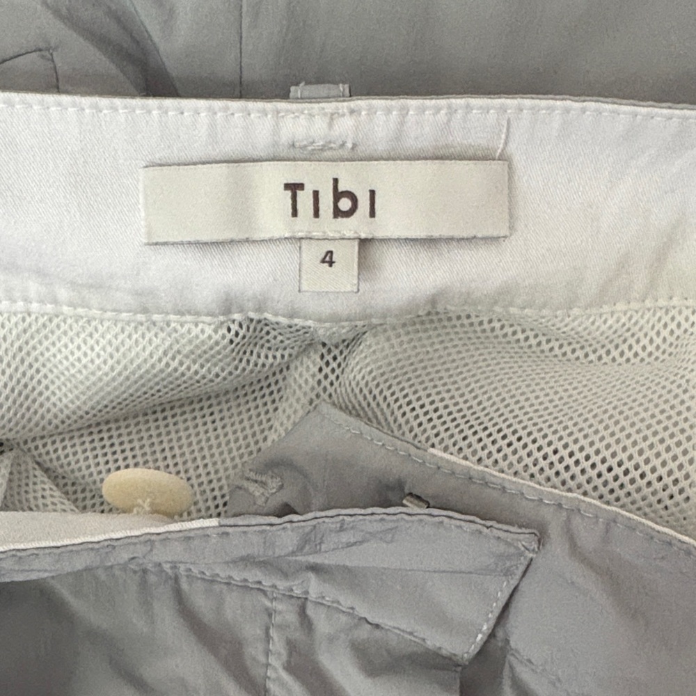 Tibi Crispy Nylon Stella Pleated Cargo Pants - Picture 8 of 16